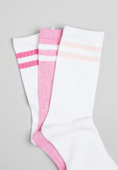 Cotton On - Body 3 pack crew sock - candy pink/ blushing bride
