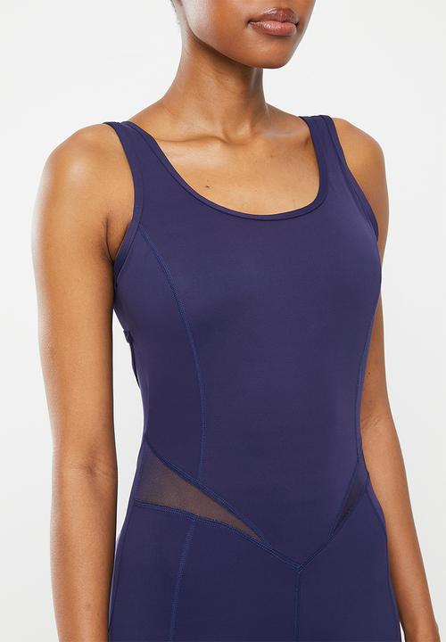 Easy Curves Shapewear - Catsuit with mesh inserts - navy