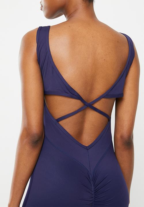 Easy Curves Shapewear - Catsuit with mesh inserts - navy
