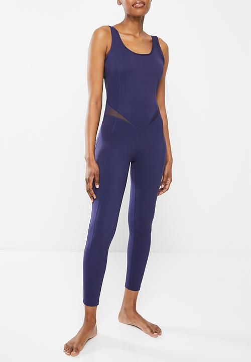 Easy Curves Shapewear - Catsuit with mesh inserts - navy