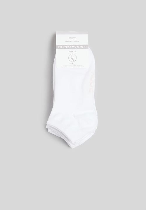 Cotton On - Body 5 pack ankle cut sock - white
