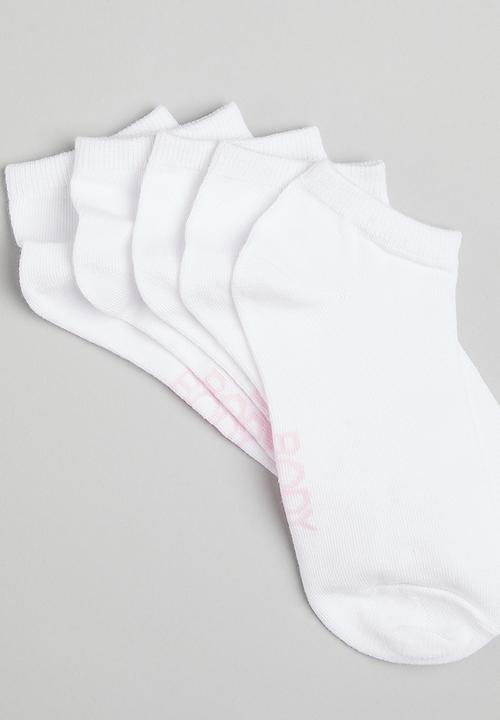 Cotton On - Body 5 pack ankle cut sock - white