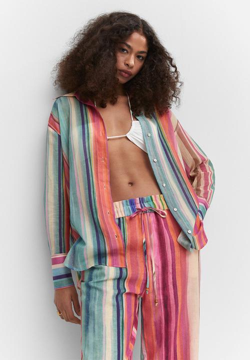 MANGO - Shirt piru - pink