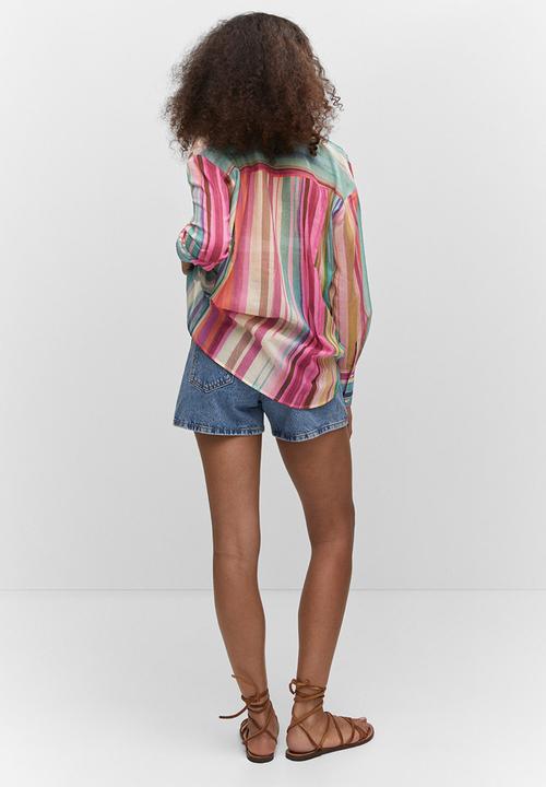 MANGO - Shirt piru - pink