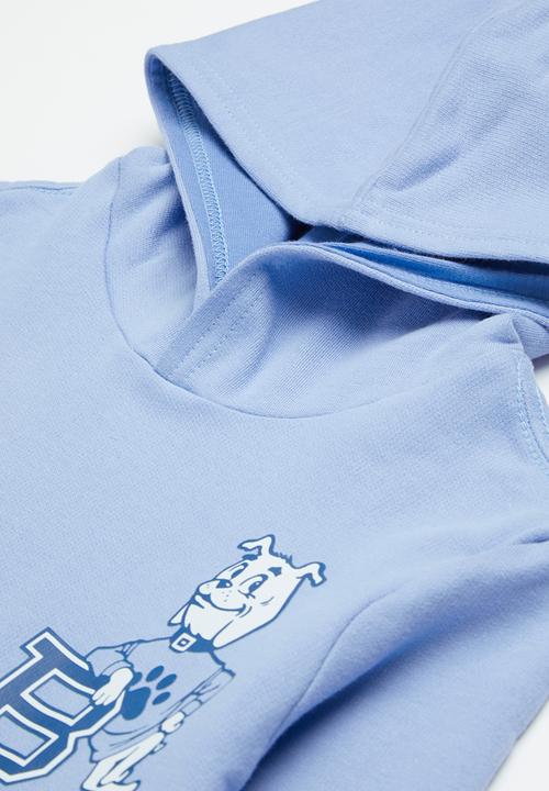 Pop Candy - Boys hoodie and sweatshort set - blue
