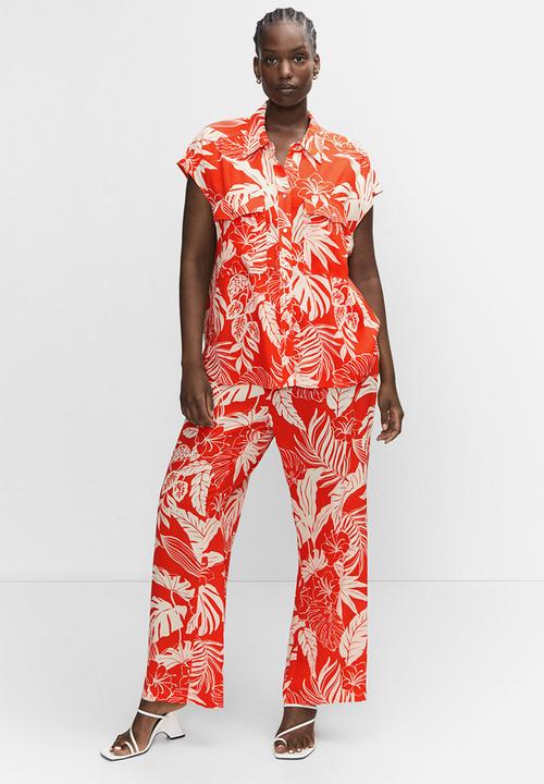 MANGO - Plus blouse poems - orange