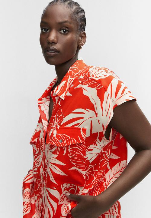 MANGO - Plus blouse poems - orange