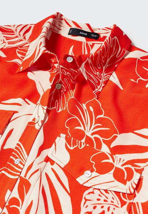 MANGO - Plus blouse poems - orange