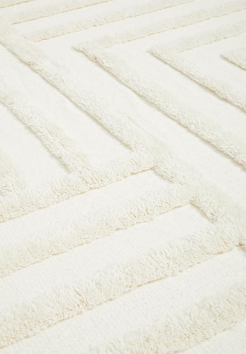 Sixth Floor - Linear tufted throw - cream