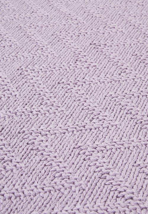 Sixth Floor - Fields knitted throw - purple