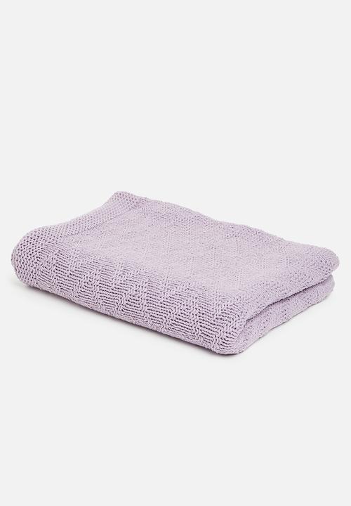 Sixth Floor - Fields knitted throw - purple