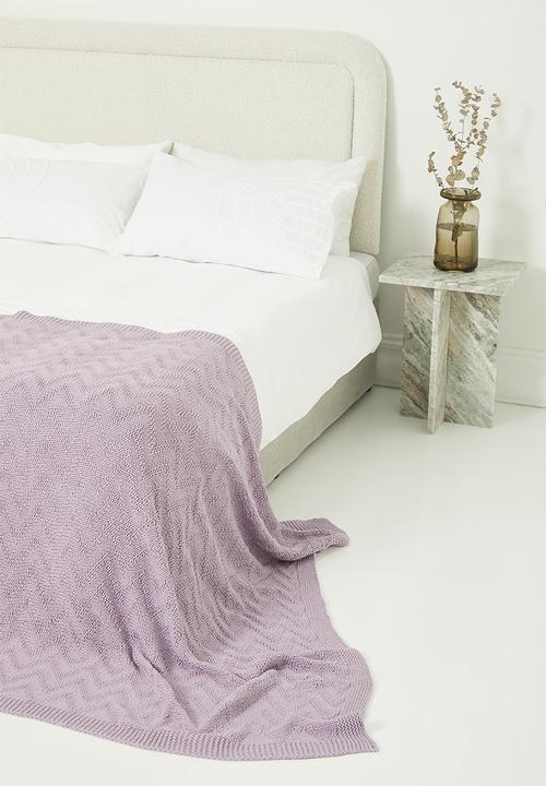 Sixth Floor - Fields knitted throw - purple