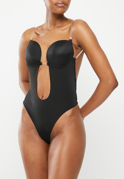 Easy Curves Shapewear - Backless super plunge bodysuit - black