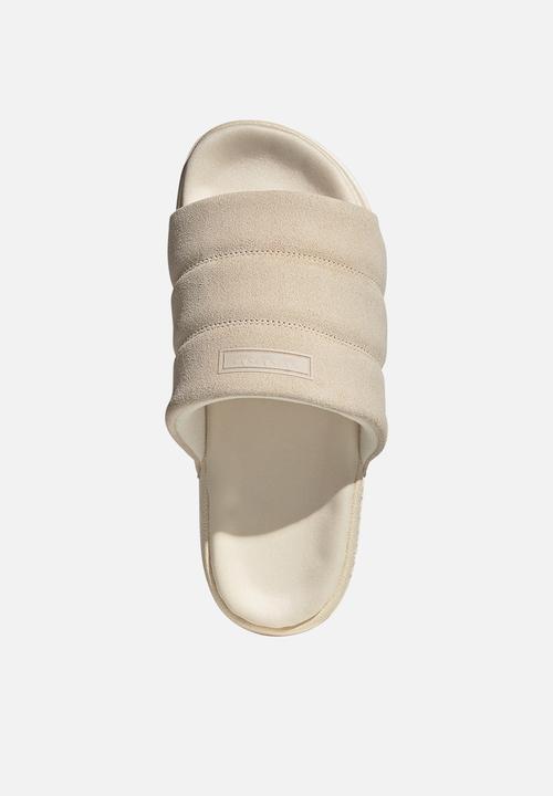 adidas Originals - Adilette essential  w - wonder white/wonder white/wonder white