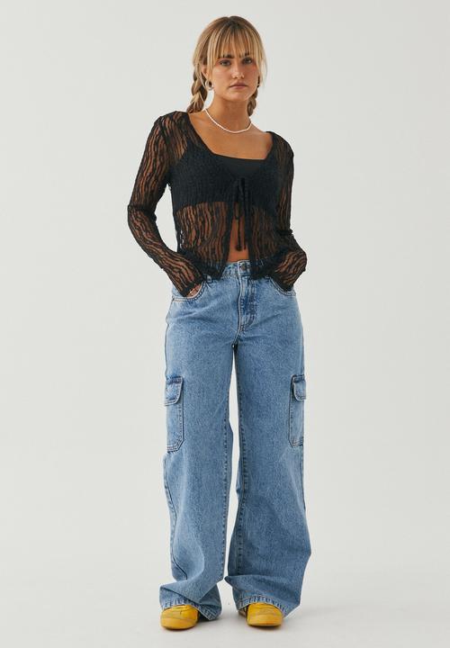 Supré  - Jessie lace cardigan - black