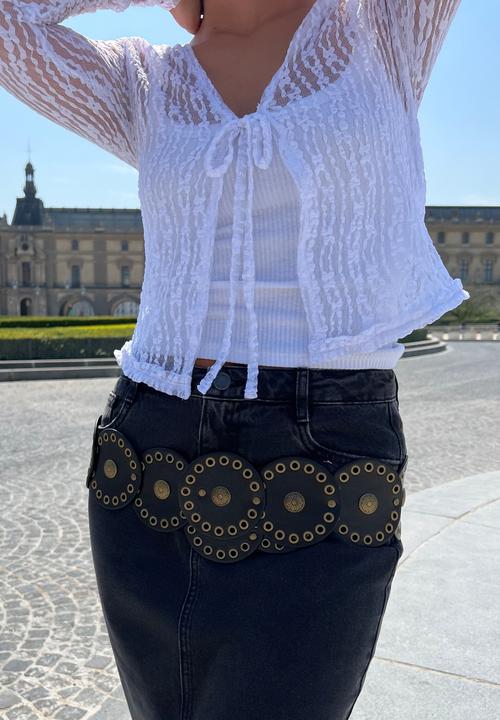Supré  - Jessie lace cardigan - white