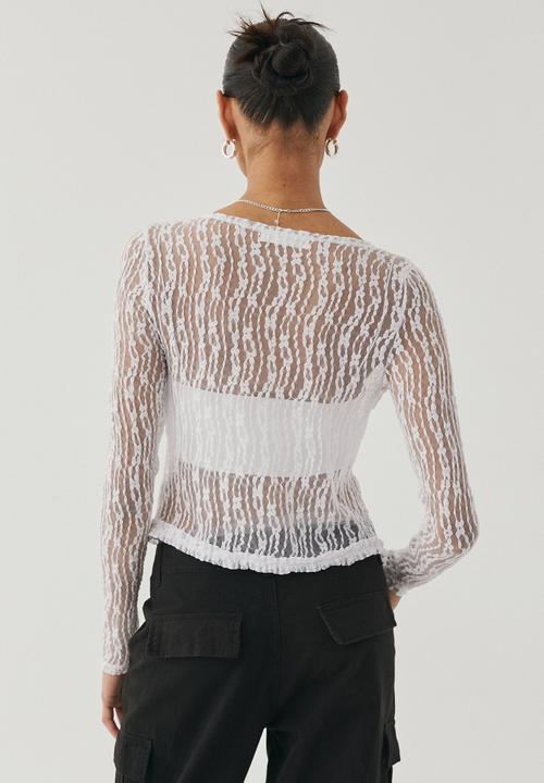 Supré  - Jessie lace cardigan - white