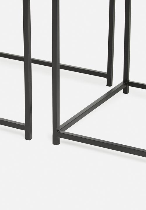 Sixth Floor - Geneva marble nested coffee tables - set of 2