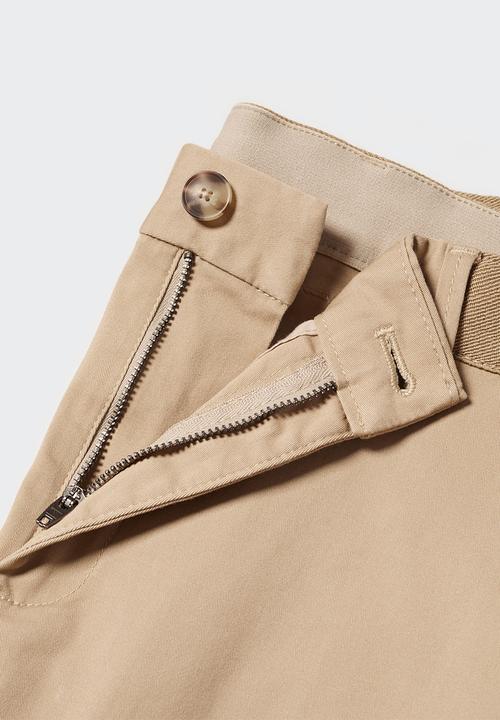 MANGO - Trousers prato - beige