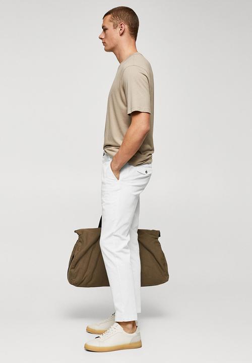 MANGO - Trousers prato - white