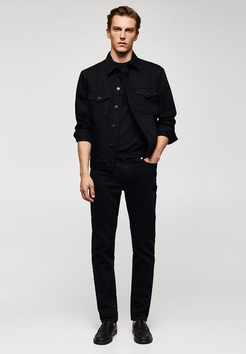 MANGO - Jeans jan - black denim