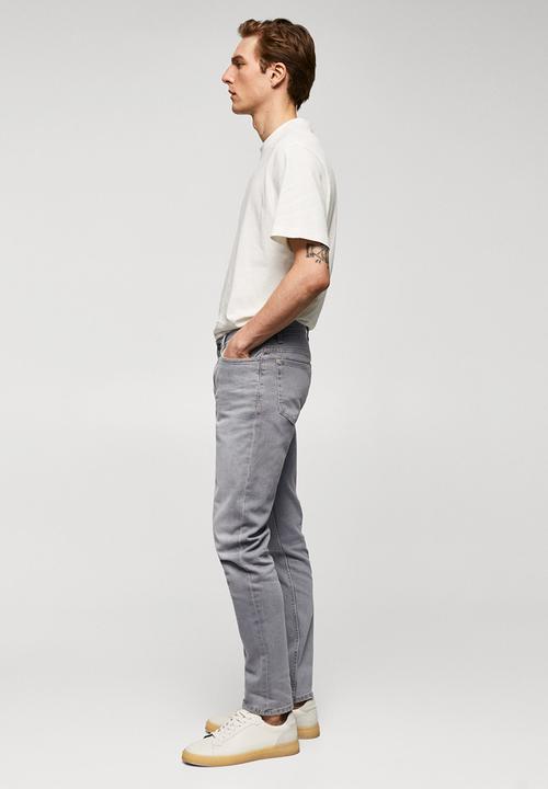 MANGO - Jeans jan - open grey