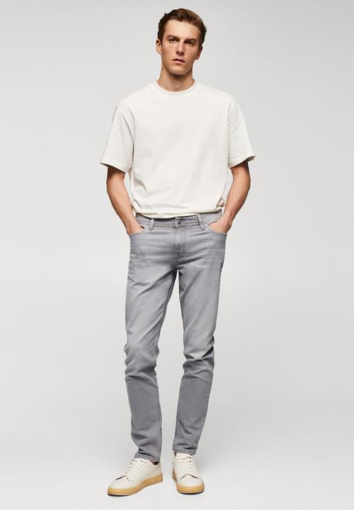 MANGO - Jeans jan - open grey