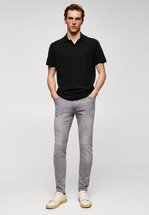 MANGO - Jeans jude - open grey