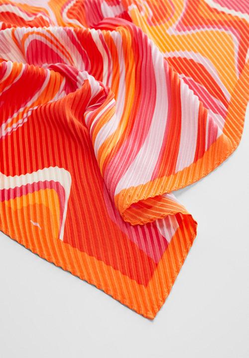 MANGO - Neck scarf ondas- red