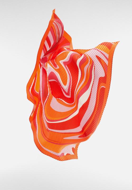 MANGO - Neck scarf ondas- red