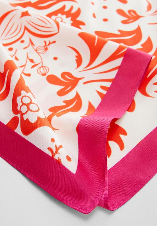MANGO - Neck scarf forest - red