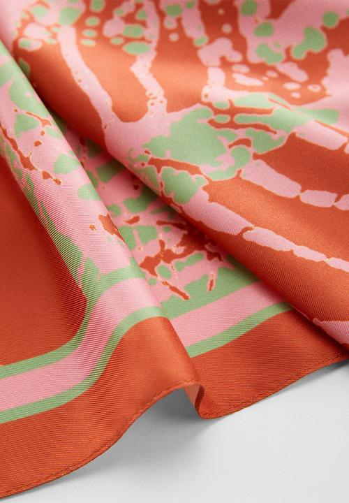MANGO - Neck scarf boho- brown