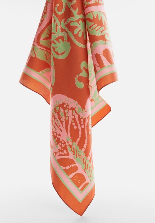 MANGO - Neck scarf boho- brown