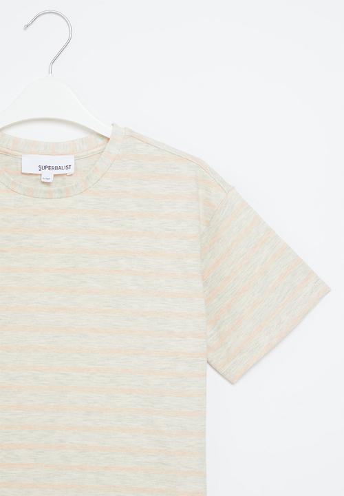 Superbalist - Girls stripe t-shirt  - pink/white stripe 
