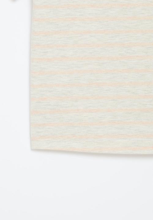 Superbalist - Girls stripe t-shirt  - pink/white stripe 
