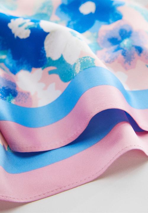 MANGO - Neck scarf jardin- bright pink