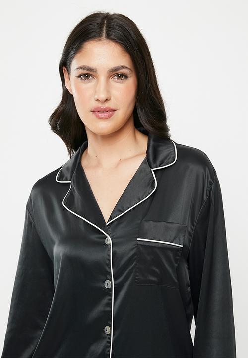 RAYE - Regardless pyjama top - black