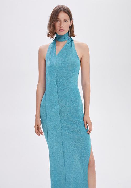 MANGO - Dress beast - mid blue