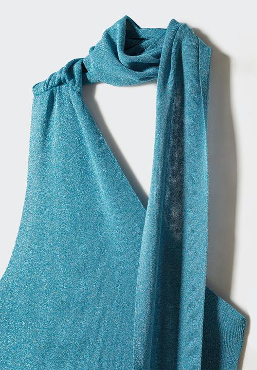 MANGO - Dress beast - mid blue