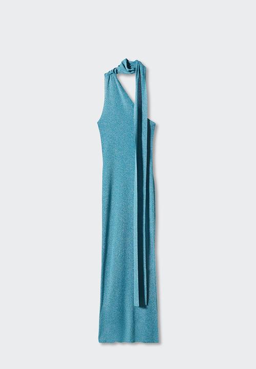 MANGO - Dress beast - mid blue