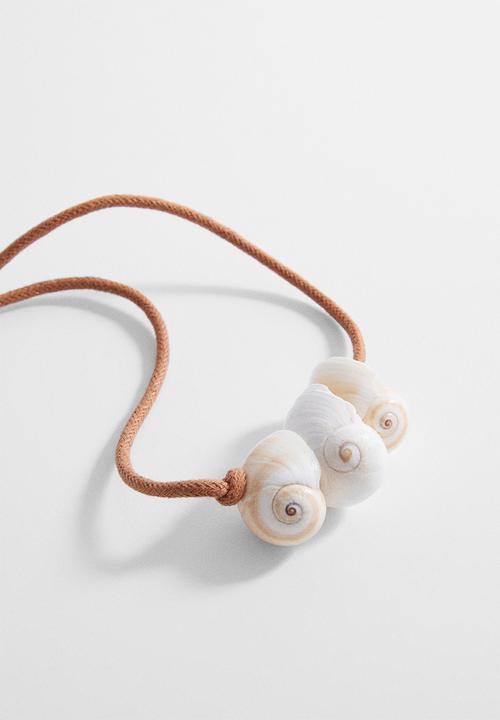 MANGO - Necklace fede- brown