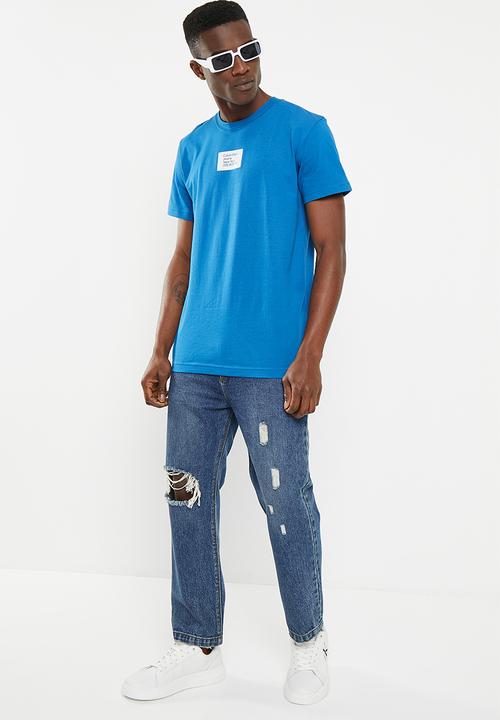 Calvin Klein - Coloured address small box tee - tarps blue