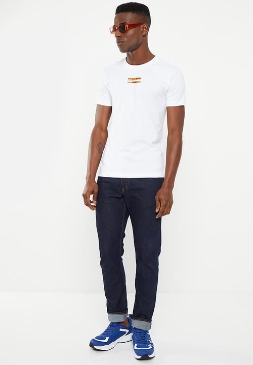 Calvin Klein - Transparent stripe logo tee - bright white