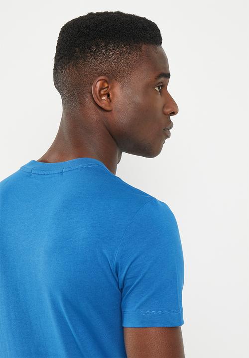 Calvin Klein - Transparent stripe logo tee - tarps blue