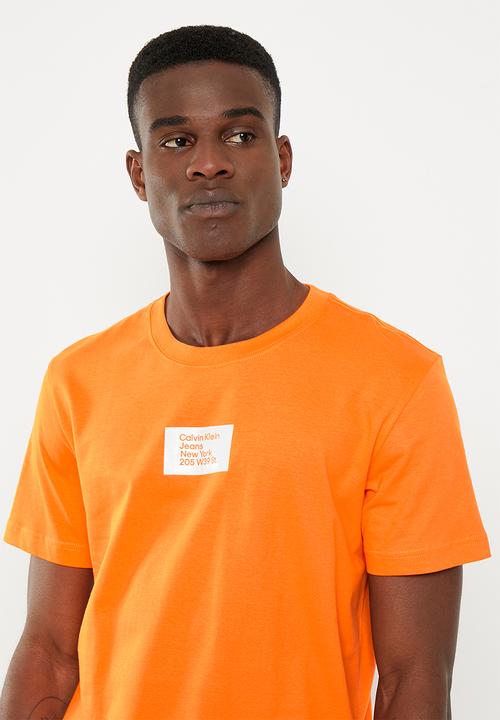 Calvin Klein - Colored address small box tee - vibrant orange