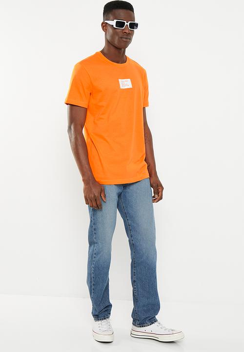 Calvin Klein - Colored address small box tee - vibrant orange