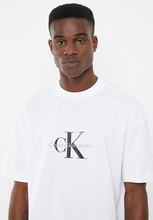 Calvin Klein - Monologo oversized tee - bright white