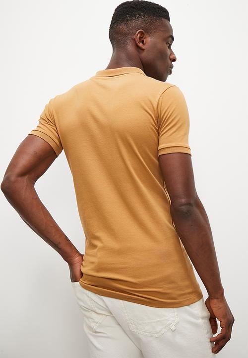 Superbalist - Rico plain muscle fit golfer - brown
