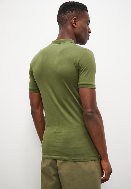 Superbalist - Rico plain muscle fit golfer - khaki