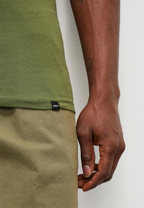 Superbalist - Rico plain muscle fit golfer - khaki